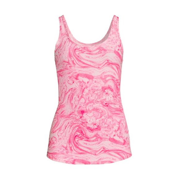 NWT Pink Marble Scoop Neck Tank Top - Women's Juniors Size M (7-9) Shirt - Picture 1 of 3